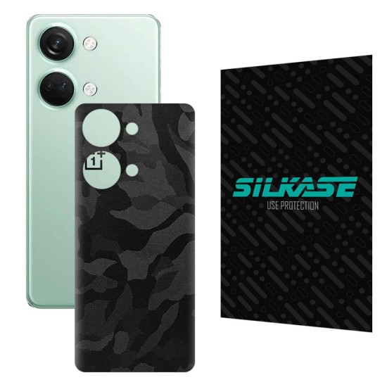 Folie skin SILKASE pentru OnePlus Nord 3, camo negru, protectie spate telefon (Telefoane OnePlus, S1082) by www.silkase.ro