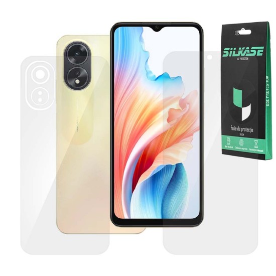Set 2 folii SILKASE pentru Oppo A38, protectie telefon, silicon regenerabil (A38, F7196) by www.silkase.ro