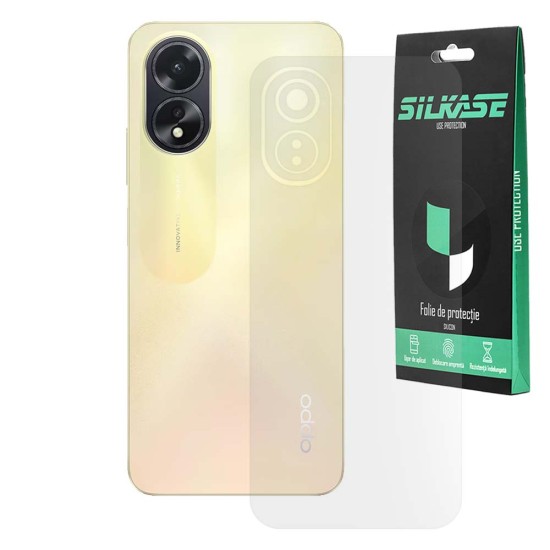 Folie spate mata SILKASE pentru Oppo A38, protectie spate, silicon (A38, F7198) by www.silkase.ro