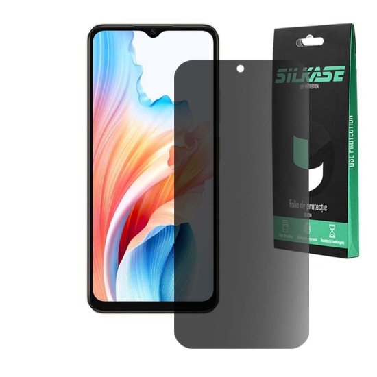 Folie privacy mata SILKASE pentru Oppo A38, protectie ecran, silicon (A38, F7201) by www.silkase.ro