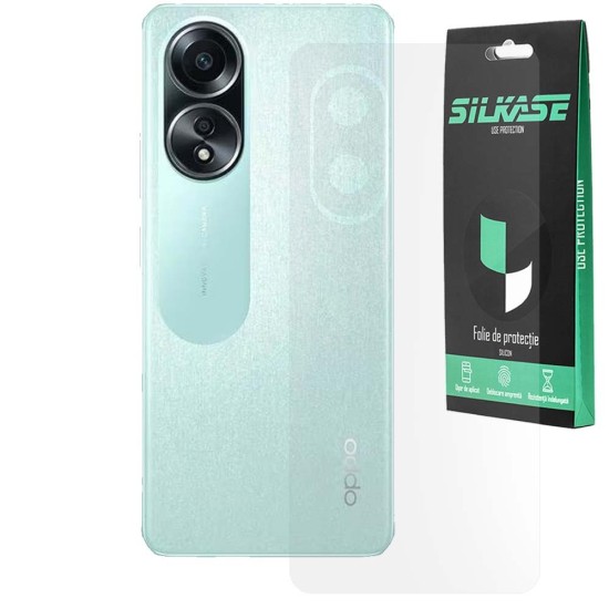 Folie spate mata SILKASE pentru Oppo A58, protectie spate, silicon (SILKASE, Folie Silicon Spate Mata) by www.silkase.ro Folie spate mata SILKASE pentru Oppo A58, protectie spate, silicon (A58 5G, F6649) by www.silkase.ro