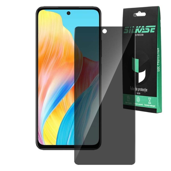 Folie privacy SILKASE pentru Oppo A58, protectie ecran, silicon (A58 5G, F6651) by www.silkase.ro