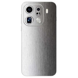 Folie skin SILKASE pentru Oppo Find X9 Pro, protectie spate telefon, gri deschis brushed