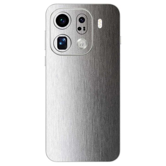 Folie skin SILKASE pentru Oppo Find X9 Pro, protectie spate telefon, gri deschis brushed (Find X9 Pro, S2605) by www.silkase.ro
