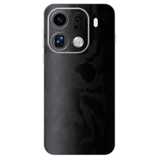 Folie skin SILKASE pentru Oppo Find X9 Pro, protectie spate telefon, negru camuflaj (Find X9 Pro, S2604) by www.silkase.ro