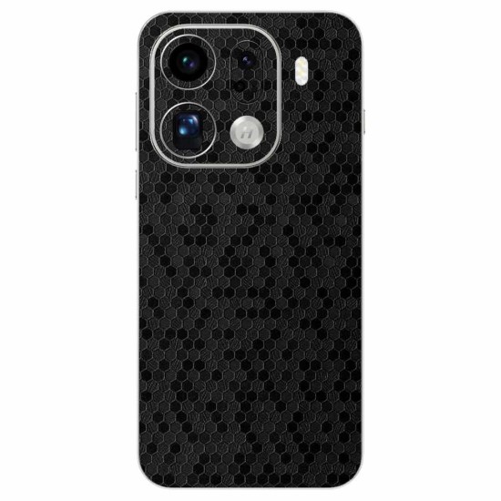 Folie skin SILKASE pentru Oppo Find X9 Pro, protectie spate telefon, negru hexa Folie skin SILKASE pentru Oppo Find X9 Pro, protectie spate telefon, negru hexa (Find X9 Pro, S2610) by www.silkase.ro