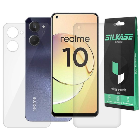 Set 2 folii SILKASE pentru Realme 10, protectie telefon,silicon regenerabil (10 4G, F5599) by www.silkase.ro