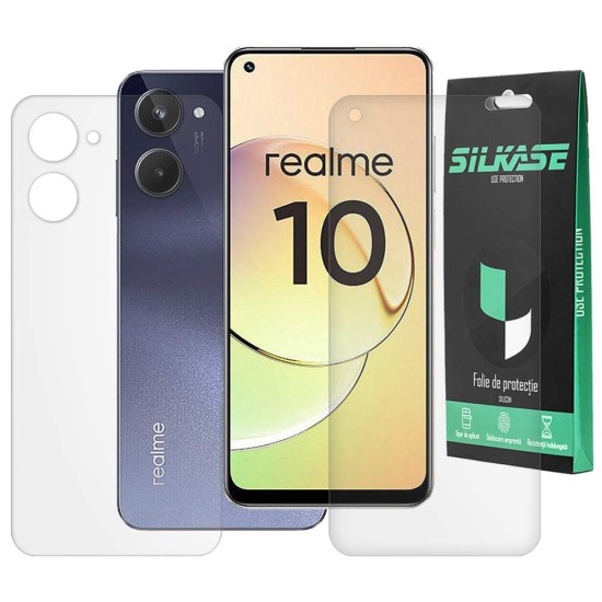 Set 2 folii mate SILKASE pentru Realme 10, protectie telefon,silicon (10 4G, F5602) by www.silkase.ro
