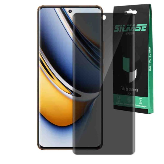 Folie privacy SILKASE pentru Realme 11 Pro Plus, protectie ecran, silicon (Narzo 60 Pro, F6073) by www.silkase.ro