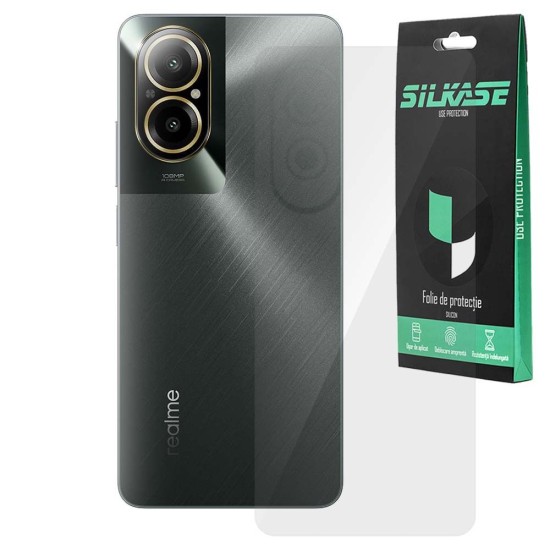 Folie spate SILKASE pentru Realme C67, protectie spate, silicon regenerabil (Narzo 70 Pro, F6803) by www.silkase.ro
