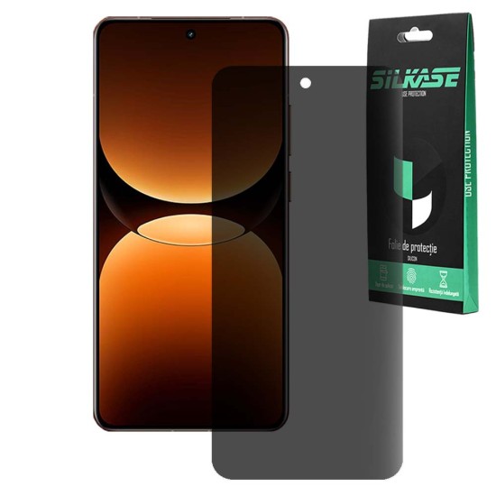 Folie privacy mata SILKASE pentru Realme GT 7 Pro, protectie ecran, silicon (GT 7 Pro, F7389) by www.silkase.ro