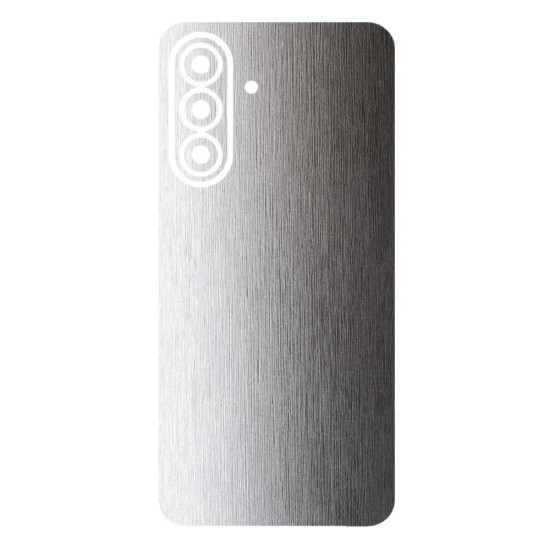 Folie skin SILKASE pentru Samsung A37, protectie spate telefon, gri deschis brushed (A37, S2669) by www.silkase.ro