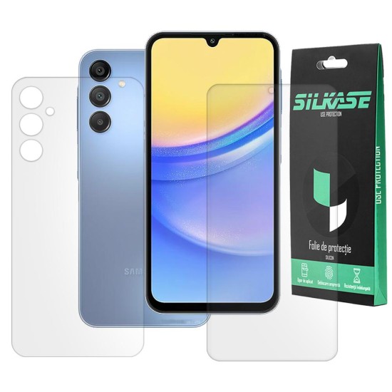 Set 2 folii mate SILKASE pentru Samsung Galaxy A15, protectie telefon, silicon (Telefoane Samsung, F6305) by www.silkase.ro