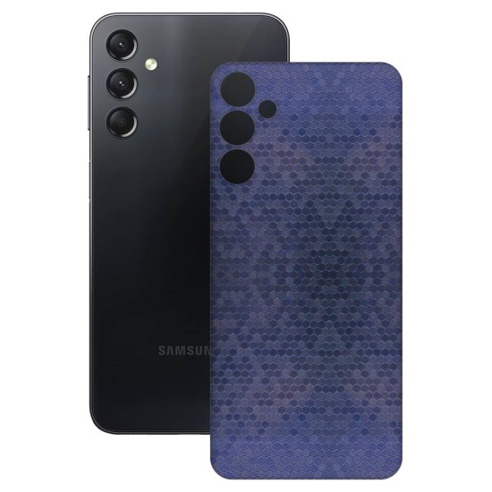 Folie skin SILKASE pentru Samsung Galaxy A24 4G, albastru hexa, protectie spate telefon (Telefoane Samsung, S1007) by www.silkase.ro