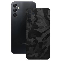 Folie skin SILKASE pentru Samsung Galaxy A24 4G, camo negru, protectie spate telefon