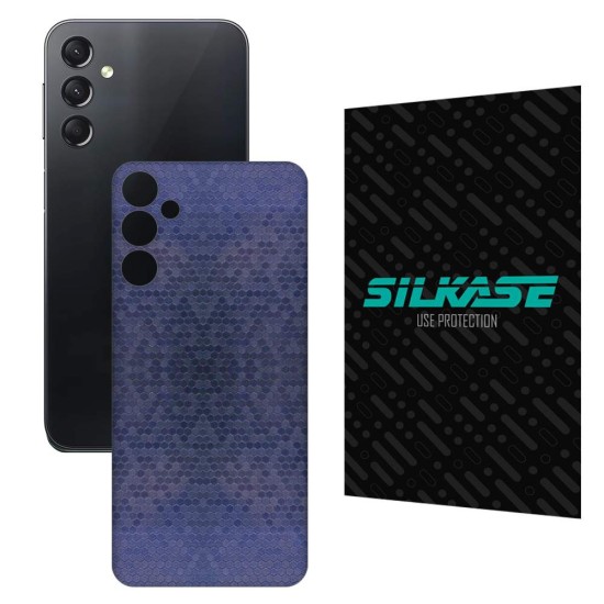 Folie skin SILKASE pentru Samsung Galaxy A24 4G, albastru hexa, protectie spate telefon (Telefoane Samsung, S1007) by www.silkase.ro
