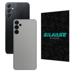 Folie skin SILKASE pentru Samsung Galaxy A24 4G, gri ice, protectie spate telefon