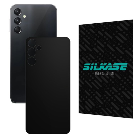 Folie skin SILKASE pentru Samsung Galaxy A24 4G, negru mat, protectie spate telefon (Telefoane Samsung, S1021) by www.silkase.ro