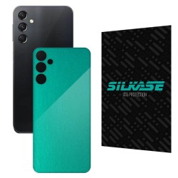 Folie skin SILKASE pentru Samsung Galaxy A24 4G, turcoaz metalic, protectie spate telefon