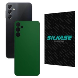 Folie skin SILKASE pentru Samsung Galaxy A24 4G, verde inchis mat, protectie spate telefon