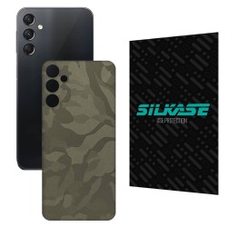 Folie skin SILKASE pentru Samsung Galaxy A24 4G, camo verde, protectie spate telefon