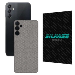 Folie skin SILKASE pentru Samsung Galaxy A24 4G, gri hex, protectie spate telefon