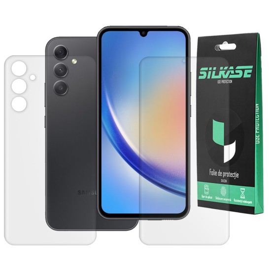 Set 2 folii mate SILKASE pentru Samsung Galaxy A34, protectie telefon, silicon (Telefoane Samsung, F5686) by www.silkase.ro