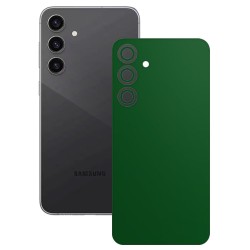 Folie skin SILKASE, pentru Samsung Galaxy S23 FE, verde inchis mat, protectie spate telefon