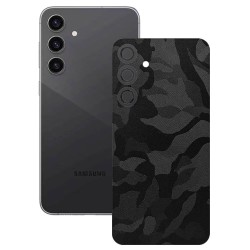 Folie skin SILKASE, pentru Samsung Galaxy S23 FE, camo negru, protectie spate telefon