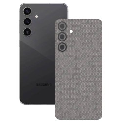 Folie skin SILKASE, pentru Samsung Galaxy S23 FE, gri hexa, protectie spate telefon