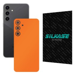 Folie skin SILKASE, pentru Samsung Galaxy S23 FE, portocaliu mat, protectie spate telefon Folie skin SILKASE, pentru Samsung Galaxy S23 FE, portocaliu mat, protectie spate telefon