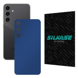 Folie skin SILKASE, pentru Samsung Galaxy S23 FE, albastru inchis mat, protectie spate telefon