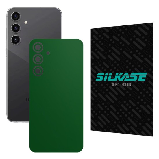 Folie skin SILKASE, pentru Samsung Galaxy S23 FE, verde inchis mat, protectie spate telefon (Telefoane Samsung, S1556) by www.silkase.ro