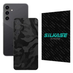 Folie skin SILKASE, pentru Samsung Galaxy S23 FE, camo negru, protectie spate telefon Folie skin SILKASE, pentru Samsung Galaxy S23 FE, camo negru, protectie spate telefon
