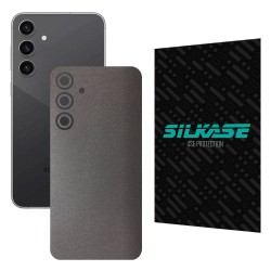 Folie skin SILKASE, pentru Samsung Galaxy S23 FE, gri brushed, protectie spate telefon Folie skin SILKASE, pentru Samsung Galaxy S23 FE, gri brushed, protectie spate telefon