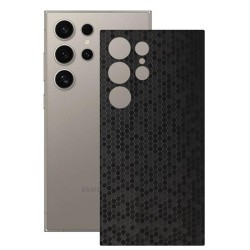 Folie skin SILKASE, pentru Samsung Galaxy S24 Ultra, negru hexa, protectie spate telefon