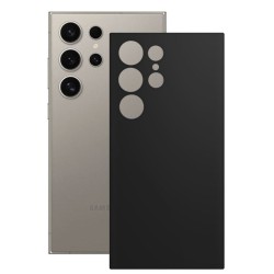 Folie skin SILKASE, pentru Samsung Galaxy S24 Ultra, negru mat, protectie spate telefon