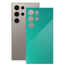 Folie skin SILKASE, pentru Samsung Galaxy S24 Ultra, turcoaz metalic, protectie spate telefon
