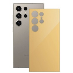 Folie skin SILKASE, pentru Samsung Galaxy S24 Ultra, bej, protectie spate telefon