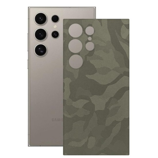 Folie skin SILKASE, pentru Samsung Galaxy S24 Ultra, camo verde, protectie spate telefon (SILKASE, Telefoane Samsung) by www.silkase.ro Folie skin SILKASE, pentru Samsung Galaxy S24 Ultra, camo verde, protectie spate telefon (Telefoane Samsung, S1851) by www.silkase.ro