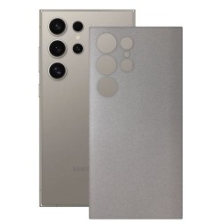 Folie skin SILKASE, pentru Samsung Galaxy S24 Ultra, gri deschis, protectie spate telefon