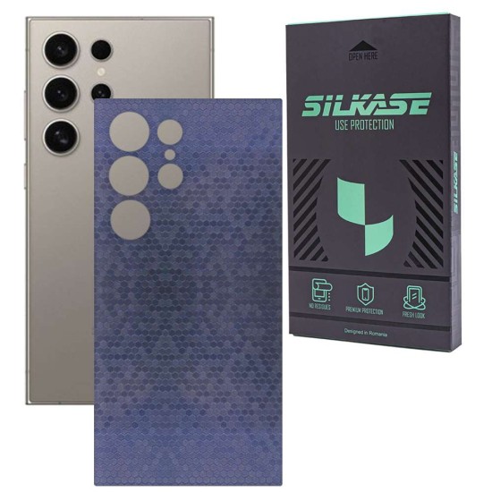 Folie skin SILKASE, pentru Samsung Galaxy S24 Ultra, albastru hexa, protectie spate telefon (Telefoane Samsung, S1847) by www.silkase.ro