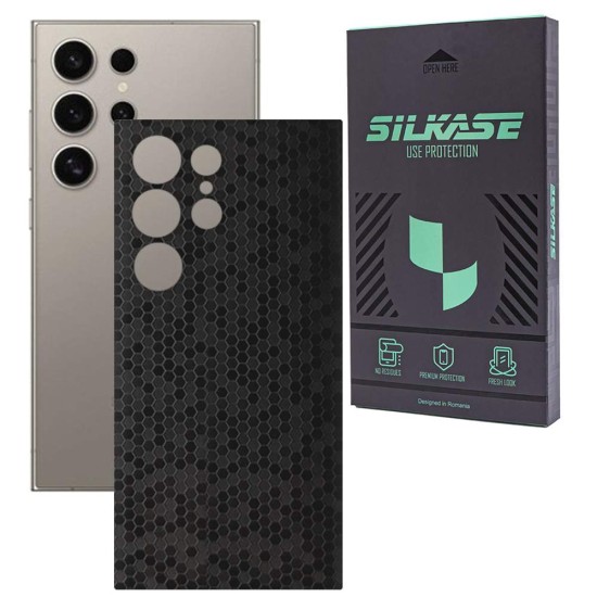 Folie skin SILKASE, pentru Samsung Galaxy S24 Ultra, negru hexa, protectie spate telefon (SILKASE, Telefoane Samsung) by www.silkase.ro Folie skin SILKASE, pentru Samsung Galaxy S24 Ultra, negru hexa, protectie spate telefon (Telefoane Samsung, S1860) by www.silkase.ro