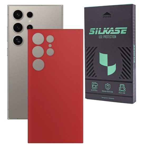 Folie skin SILKASE, pentru Samsung Galaxy S24 Ultra, rosu, protectie spate telefon (Telefoane Samsung, S1863) by www.silkase.ro