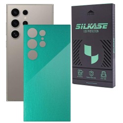 Folie skin SILKASE, pentru Samsung Galaxy S24 Ultra, turcoaz metalic, protectie spate telefon Folie skin SILKASE, pentru Samsung Galaxy S24 Ultra, turcoaz metalic, protectie spate telefon