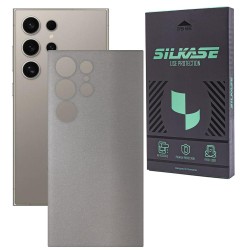 Folie skin SILKASE, pentru Samsung Galaxy S24 Ultra, gri deschis, protectie spate telefon Folie skin SILKASE, pentru Samsung Galaxy S24 Ultra, gri deschis, protectie spate telefon
