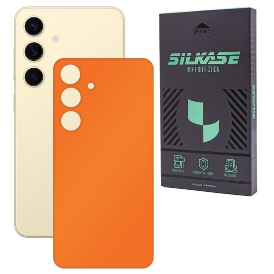 Folie skin SILKASE, pentru Samsung Galaxy S24, portocaliu mat, protectie spate telefon (SILKASE, Telefoane Samsung) by www.silkase.ro Folie skin SILKASE, pentru Samsung Galaxy S24, portocaliu mat, protectie spate telefon (Telefoane Samsung, S1814) by www.silkase.ro