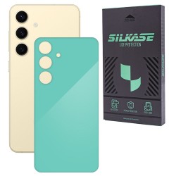 Folie skin SILKASE, pentru Samsung Galaxy S24, turcoaz, protectie spate telefon