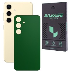 Folie skin SILKASE, pentru Samsung Galaxy S24, verde inchis mat, protectie spate telefon