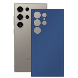 Folie skin SILKASE, pentru Samsung Galaxy S25 Ultra, albastru inchis mat, protectie spate telefon